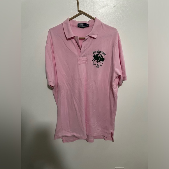 RARE Vintage Polo Ralph Lauren NY 1967 Polo Pink Size XL - Picture 1 of 6